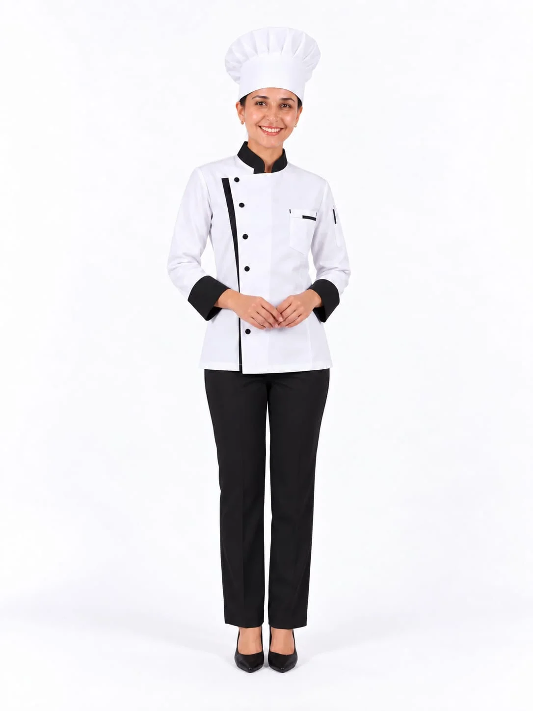 Chaqueta de chef blanca